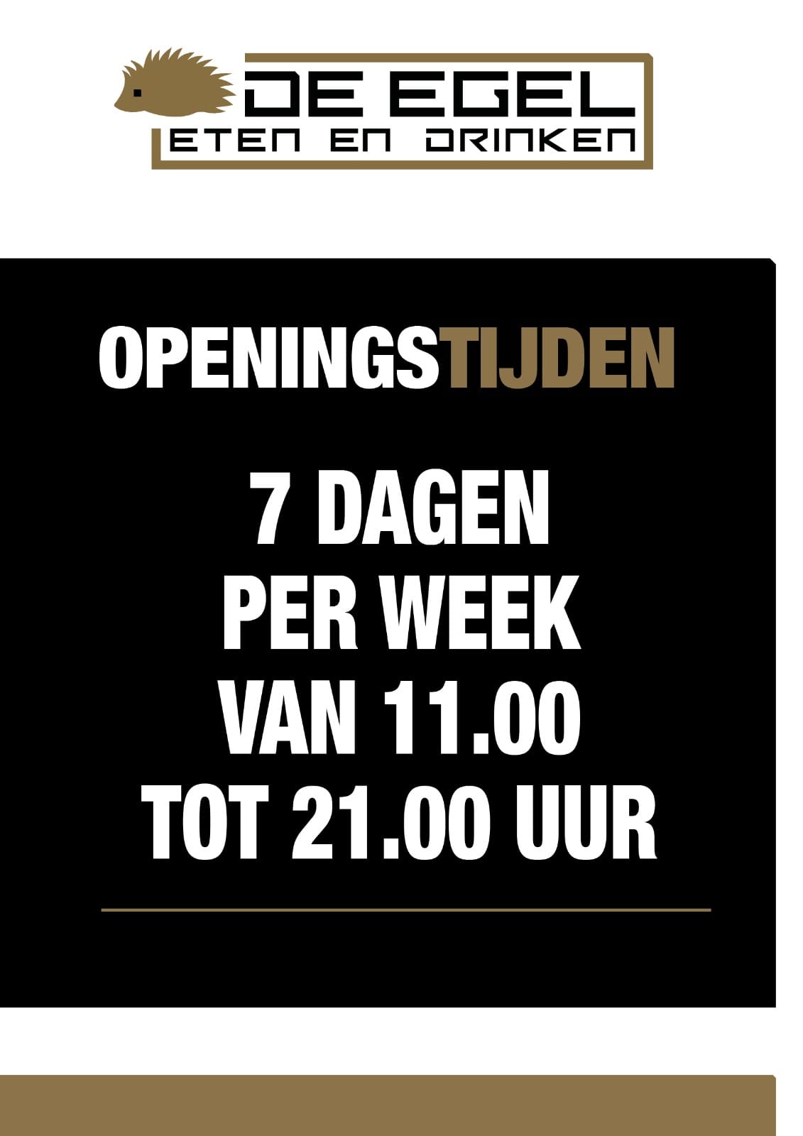 Nieuwe openingstijden Nieuws